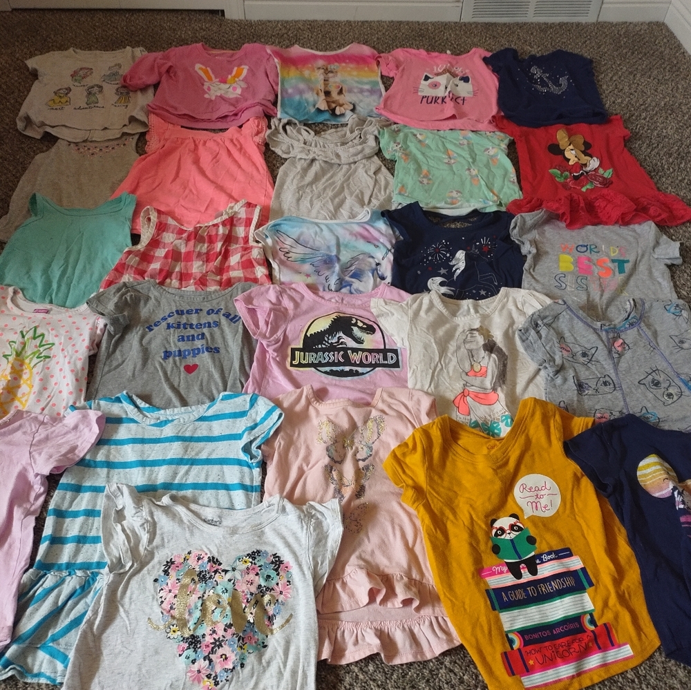 Large lot of 3t and 4t summer tops and bottoms
